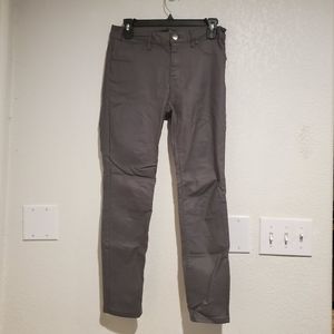 Shiny Grey Skinny Jeans